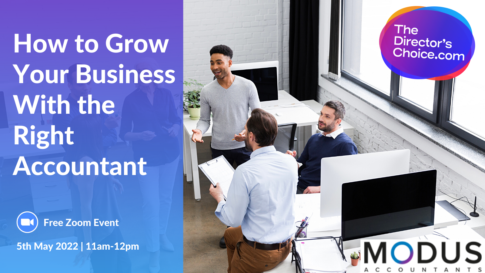 Modus Event - Directors Choice - How to grow your business with the right accountant