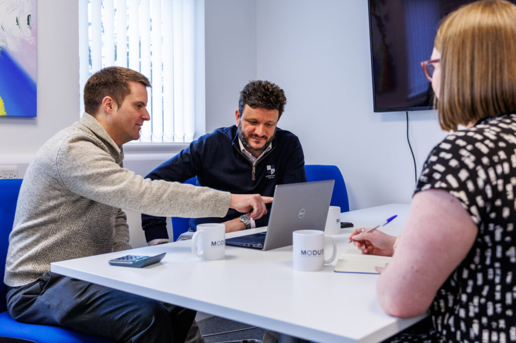the team at modus accountants discussing the next accounting project
