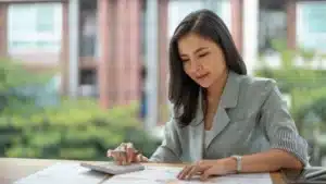 Accountant working in the office in Abingdon